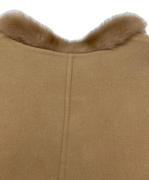 DRAWER（ドゥロワー）DRAWER (ドゥロワー) ウールカシミヤ2WAYノーカラーコート ベージュ サイズ:34の古着・服飾アイテム