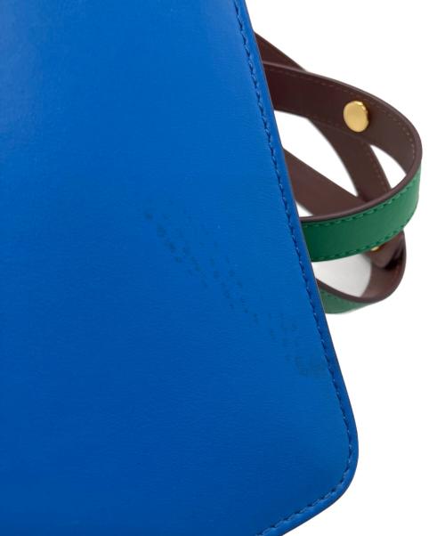 MARNI（マルニ）MARNI (マルニ) カーフスキントランクショルダーバッグ　TRUNK　トランク ブルーの古着・服飾アイテム