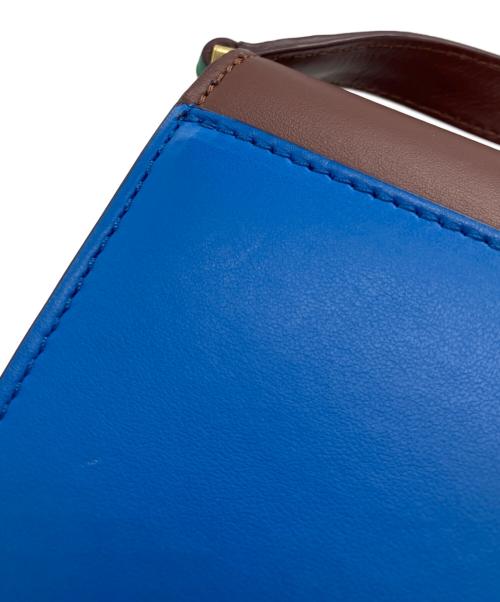 MARNI（マルニ）MARNI (マルニ) カーフスキントランクショルダーバッグ　TRUNK　トランク ブルーの古着・服飾アイテム