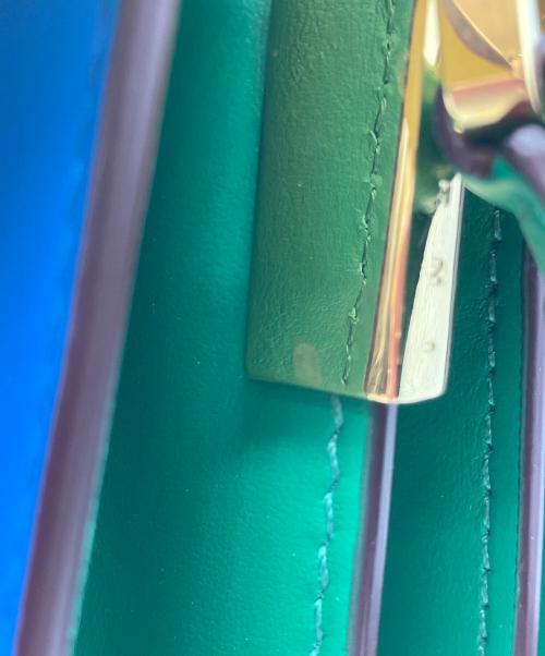 MARNI（マルニ）MARNI (マルニ) カーフスキントランクショルダーバッグ　TRUNK　トランク ブルーの古着・服飾アイテム