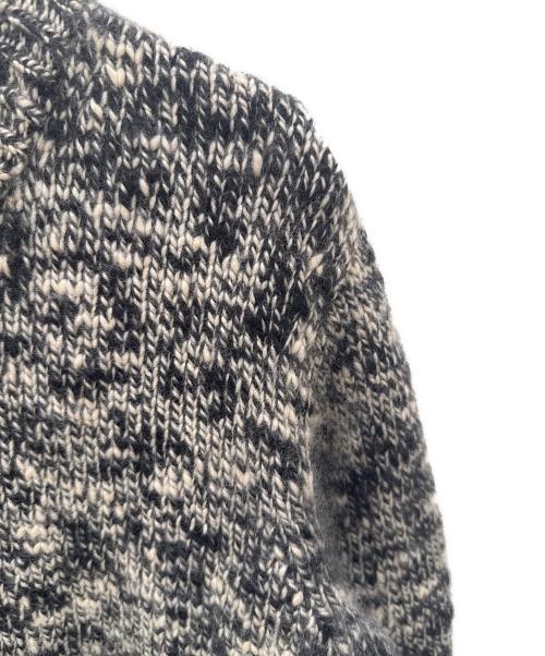 DRAWER（ドゥロワー）DRAWER (ドゥロワー) ウールカシミヤミックスニット ブラック×ホワイト サイズ:2の古着・服飾アイテム