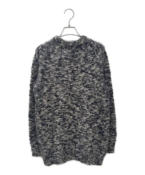 DRAWER（ドゥロワー）DRAWER (ドゥロワー) ウールカシミヤミックスニット ブラック×ホワイト サイズ:2の古着・服飾アイテム