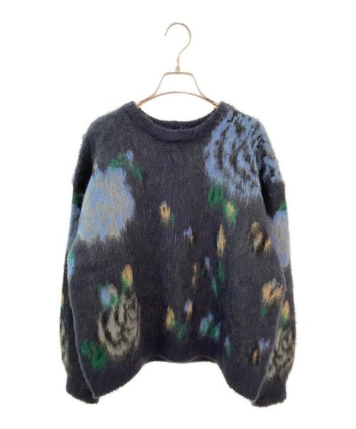 machatt（マチャット）machatt (マチャット) フラワーシャギーニット ネイビー サイズ:Freeの古着・服飾アイテム