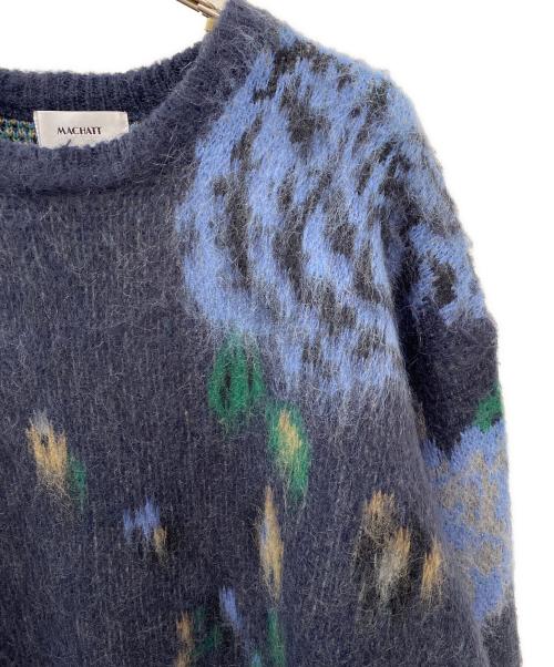 machatt（マチャット）machatt (マチャット) フラワーシャギーニット ネイビー サイズ:Freeの古着・服飾アイテム