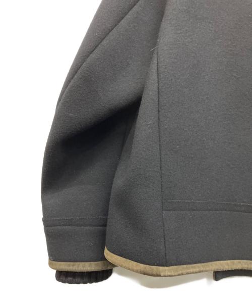 DRAWER（ドゥロワー）DRAWER (ドゥロワー) ウールメルトン ファーカラーブルゾン ブラック サイズ:38の古着・服飾アイテム