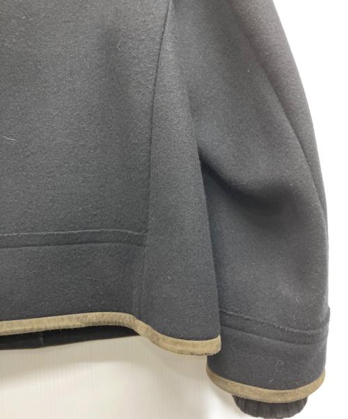 DRAWER（ドゥロワー）DRAWER (ドゥロワー) ウールメルトン ファーカラーブルゾン ブラック サイズ:38の古着・服飾アイテム