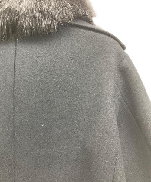 DRAWER（ドゥロワー）DRAWER (ドゥロワー) ウールメルトン ファーカラーブルゾン ブラック サイズ:38の古着・服飾アイテム