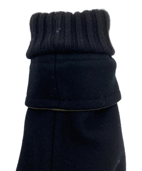 DRAWER（ドゥロワー）DRAWER (ドゥロワー) ウールメルトン ファーカラーブルゾン ブラック サイズ:38の古着・服飾アイテム