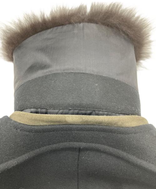 DRAWER（ドゥロワー）DRAWER (ドゥロワー) ウールメルトン ファーカラーブルゾン ブラック サイズ:38の古着・服飾アイテム