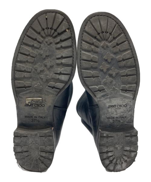 JIMMY CHOO（ジミーチュウ）JIMMY CHOO (ジミーチュウ) バイカーブーツ ブラック サイズ:371/2の古着・服飾アイテム