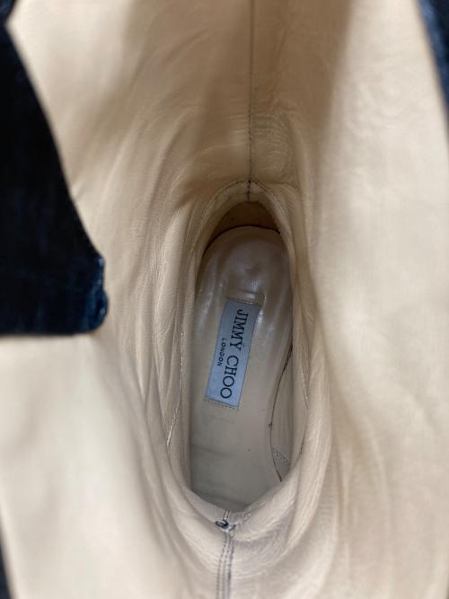 JIMMY CHOO（ジミーチュウ）JIMMY CHOO (ジミーチュウ) バイカーブーツ ブラック サイズ:371/2の古着・服飾アイテム