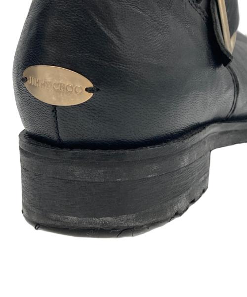 JIMMY CHOO（ジミーチュウ）JIMMY CHOO (ジミーチュウ) バイカーブーツ ブラック サイズ:371/2の古着・服飾アイテム