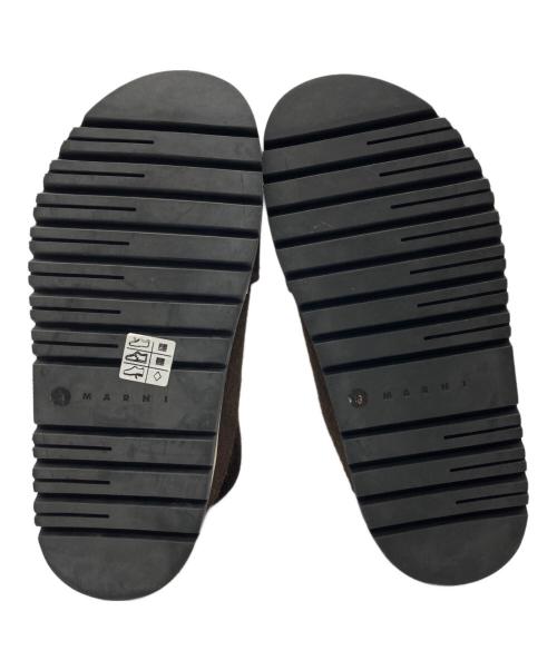 MARNI（マルニ）MARNI (マルニ) フェルトクロスサンダル ブラウン サイズ:38の古着・服飾アイテム