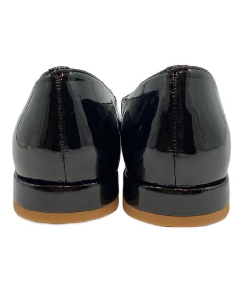 DIANA（ダイアナ）DIANA (ダイアナ) ビジューバックルスクエアトゥフラットパンプス ブラック サイズ:24.5の古着・服飾アイテム