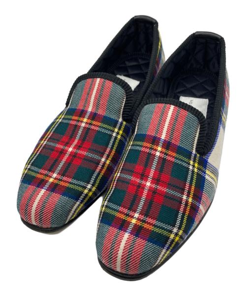 MATTHEW COOKSON（マシュークックソン）MATTHEW COOKSON (マシュークックソン) DRAWER (ドゥロワー) オペラシューズ タータンチェック サイズ:5の古着・服飾アイテム