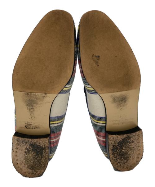 MATTHEW COOKSON（マシュークックソン）MATTHEW COOKSON (マシュークックソン) DRAWER (ドゥロワー) オペラシューズ タータンチェック サイズ:5の古着・服飾アイテム