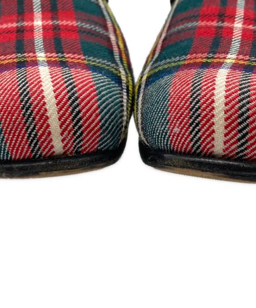 MATTHEW COOKSON（マシュークックソン）MATTHEW COOKSON (マシュークックソン) DRAWER (ドゥロワー) オペラシューズ タータンチェック サイズ:5の古着・服飾アイテム