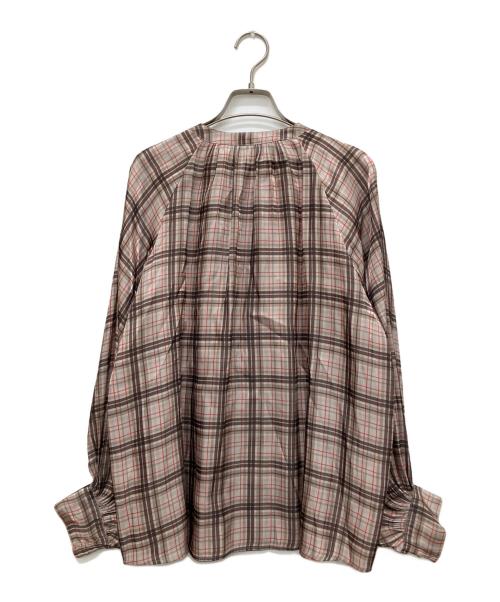 LOUNIE（ルーニー）LOUNIE (ルーニー) フリルチェックシャツ ベージュ サイズ:38 未使用品の古着・服飾アイテム