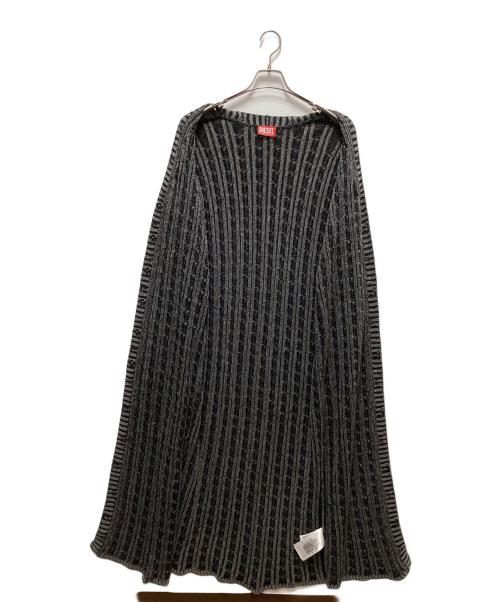 DIESEL（ディーゼル）DIESEL (ディーゼル) ロングニットカーディガン グレー サイズ:ＸＳの古着・服飾アイテム