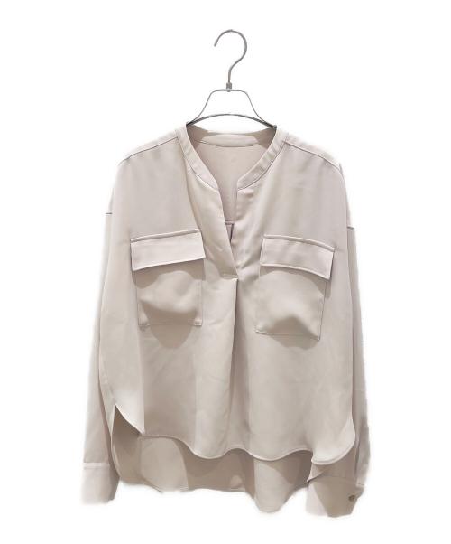 Noble（ノーブル）Noble (ノーブル) ワークディテールドレープシャツ ベージュ サイズ:freeの古着・服飾アイテム