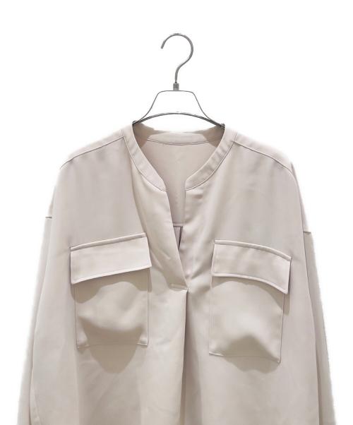 Noble（ノーブル）Noble (ノーブル) ワークディテールドレープシャツ ベージュ サイズ:freeの古着・服飾アイテム