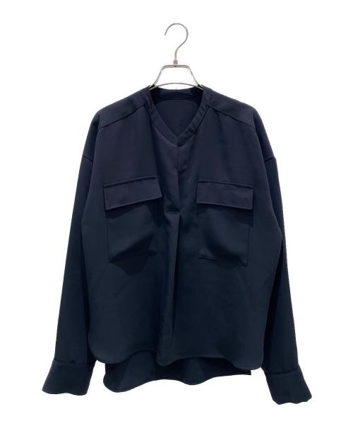Noble（ノーブル）Noble (ノーブル) ワークディテールドレープシャツ ネイビー サイズ:Freeの古着・服飾アイテム