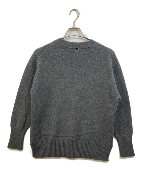 NOLLEY'S（ノーリーズ）NOLLEY'S (ノーリーズ) カシミヤ混MUSICゆったりVネックカーディガン グレー サイズ:SIZE 38の古着・服飾アイテム