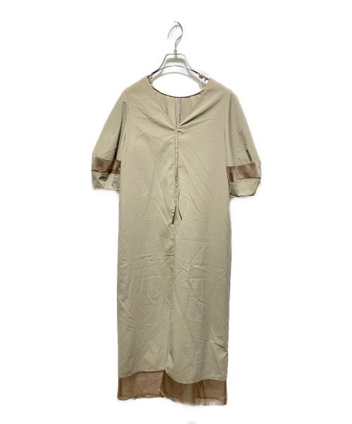 LOUNIE（ルーニー）LOUNIE (ルーニー) シアーアクセントワンピース カーキ サイズ:36の古着・服飾アイテム
