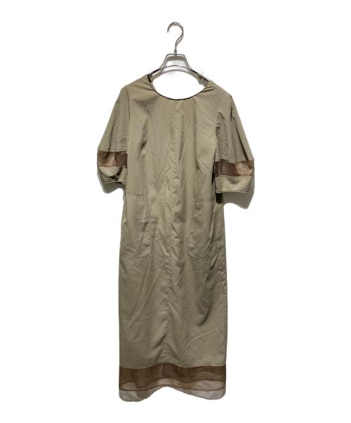 LOUNIE（ルーニー）LOUNIE (ルーニー) シアーアクセントワンピース カーキ サイズ:36の古着・服飾アイテム