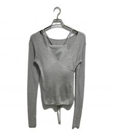 CLANE（クラネ）の古着「CAMISOLE SET CACHECOEUR KNIT TOPS」｜グレー