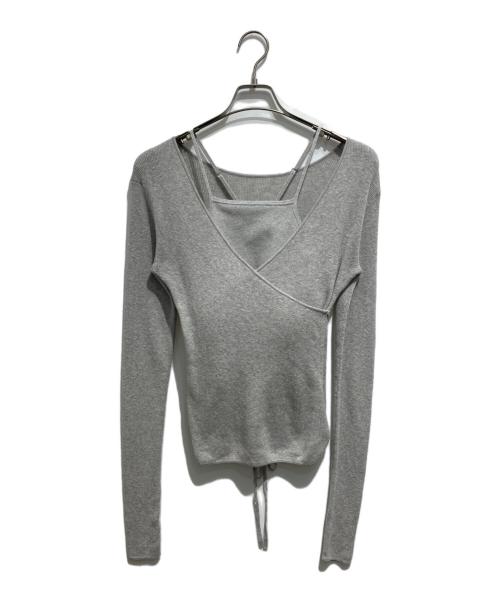 CLANE（クラネ）CLANE (クラネ) CAMISOLE SET CACHECOEUR KNIT TOPS グレー サイズ:2の古着・服飾アイテム