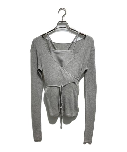 CLANE（クラネ）CLANE (クラネ) CAMISOLE SET CACHECOEUR KNIT TOPS グレー サイズ:2の古着・服飾アイテム