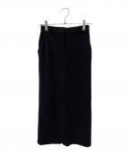 CLANEクラネ）の古着「RIB STRIPE STRAIGHT SKIRT」｜ブラック