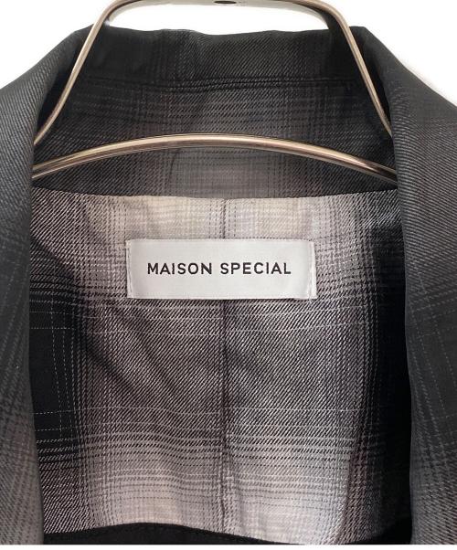MAISON SPECIAL（メゾンスペシャル）MAISON SPECIAL (メゾンスペシャル) See-through Layered Half Sleeve Jacket ブラック サイズ:Freeの古着・服飾アイテム