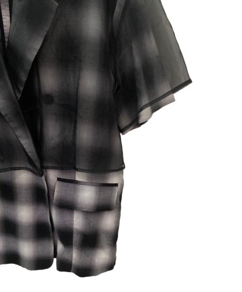 MAISON SPECIAL（メゾンスペシャル）MAISON SPECIAL (メゾンスペシャル) See-through Layered Half Sleeve Jacket ブラック サイズ:Freeの古着・服飾アイテム
