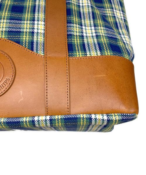 WINE LABEL for SHIPS（ワインレーベル フォーシップス）WINE LABEL for SHIPS (ワインレーベル フォーシップス) TARTANCHECK ECO BAG TOTE ネイビーの古着・服飾アイテム