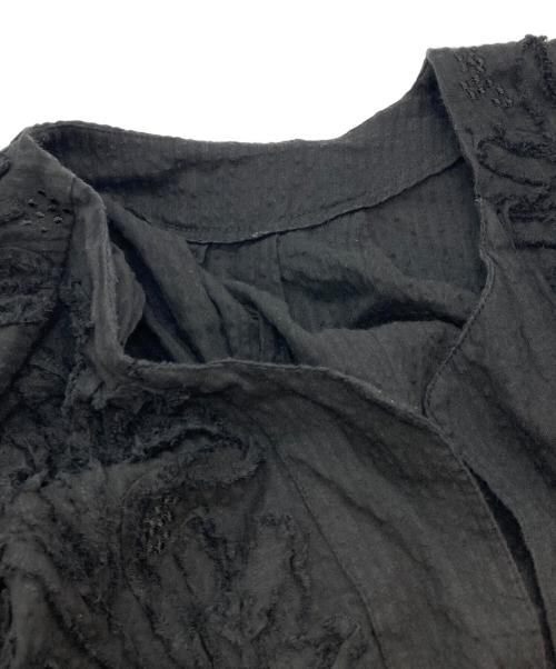 house of lotus（ハウスオブロータス）house of lotus (ハウスオブロータス) 25SS エンブロイダリーサッカーフレンチスリーブワンピース ブラック サイズ:Mの古着・服飾アイテム