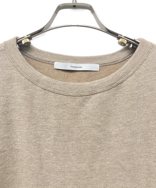 FRAMeWORK（フレームワーク）FRAMeWORK (フレームワーク) LINEN TERRY LOOSEプルオーバー ベージュ サイズ:Freeの古着・服飾アイテム