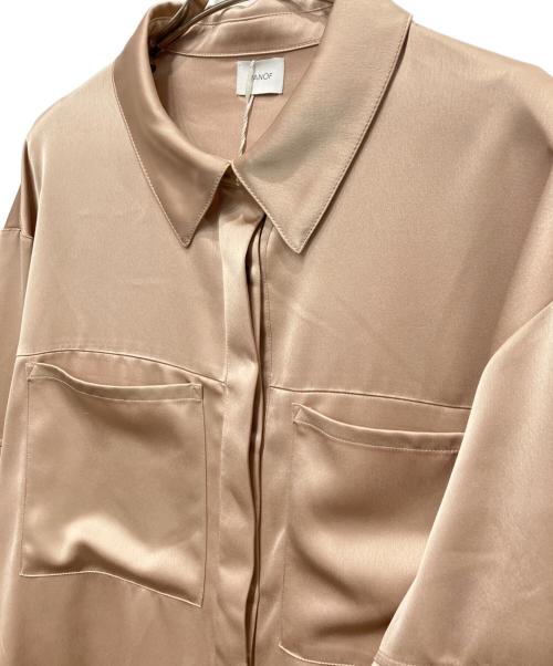 MANOF（マノフ）MANOF (マノフ) OUT POCKET SATIN SHIRTS/アウトポケットサテンシャツ ピンク サイズ:free 未使用品の古着・服飾アイテム