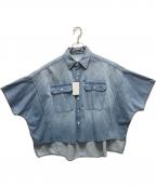 Whim Gazetteウィムガゼット）の古着「DENIMドルマンシャツ」｜ブルー
