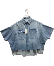 Whim Gazette（ウィムガゼット）の古着「DENIMドルマンシャツ」｜ブルー