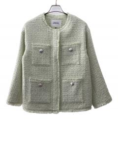 中古・古着通販】sheller (シェリエ) ツイードジャケット ネイビー