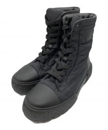 HERMES（エルメス）の古着「フレッシュ ナイロン×レザーコンビスニーカーブーツ」｜ブラック