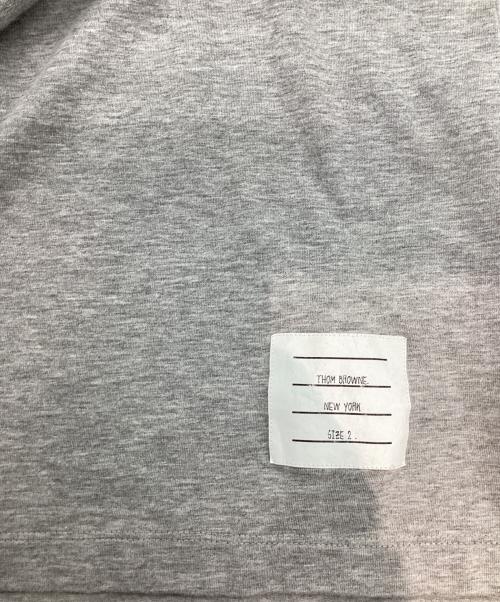 Thom Browne（トムブラウン）Thom Browne (トムブラウン) ジャージー リラックス サイド スリット Tシャツ グレー サイズ:2の古着・服飾アイテム