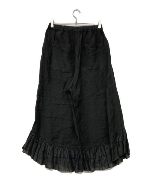 nest Robe（ネストローブ）nest Robe (ネストローブ) 24SS リネンシアーフリルヘムパンツ ブラック サイズ:Freeの古着・服飾アイテム