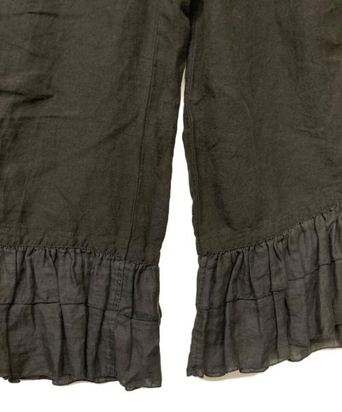 nest Robe（ネストローブ）nest Robe (ネストローブ) 24SS リネンシアーフリルヘムパンツ ブラック サイズ:Freeの古着・服飾アイテム