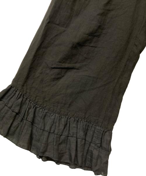 nest Robe（ネストローブ）nest Robe (ネストローブ) 24SS リネンシアーフリルヘムパンツ ブラック サイズ:Freeの古着・服飾アイテム