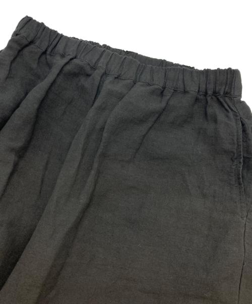 nest Robe（ネストローブ）nest Robe (ネストローブ) 24SS リネンシアーフリルヘムパンツ ブラック サイズ:Freeの古着・服飾アイテム