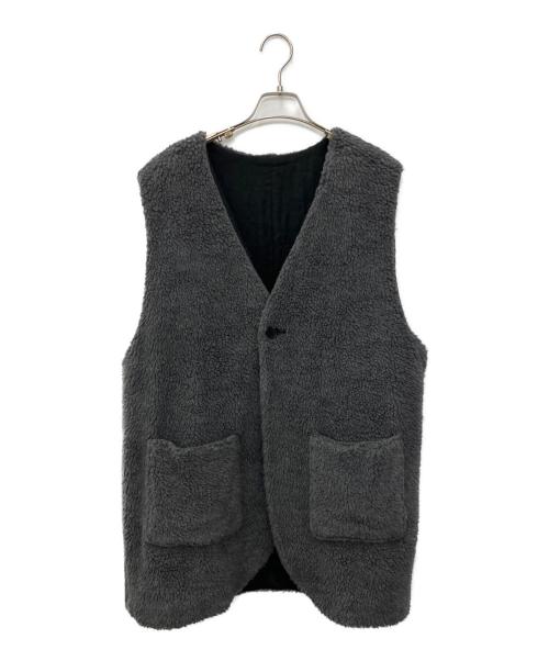 nest Robe（ネストローブ）nest Robe (ネストローブ) wool boa reversible vest グレー サイズ:Fの古着・服飾アイテム