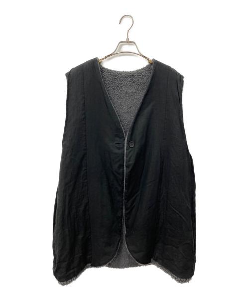 nest Robe（ネストローブ）nest Robe (ネストローブ) wool boa reversible vest グレー サイズ:Fの古着・服飾アイテム